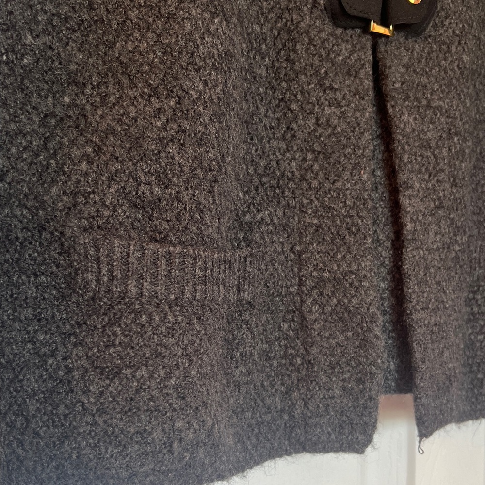 NEW Cynthia Rowley Dark Grey Cardigan with Gold Details - Picture 3 of 11
